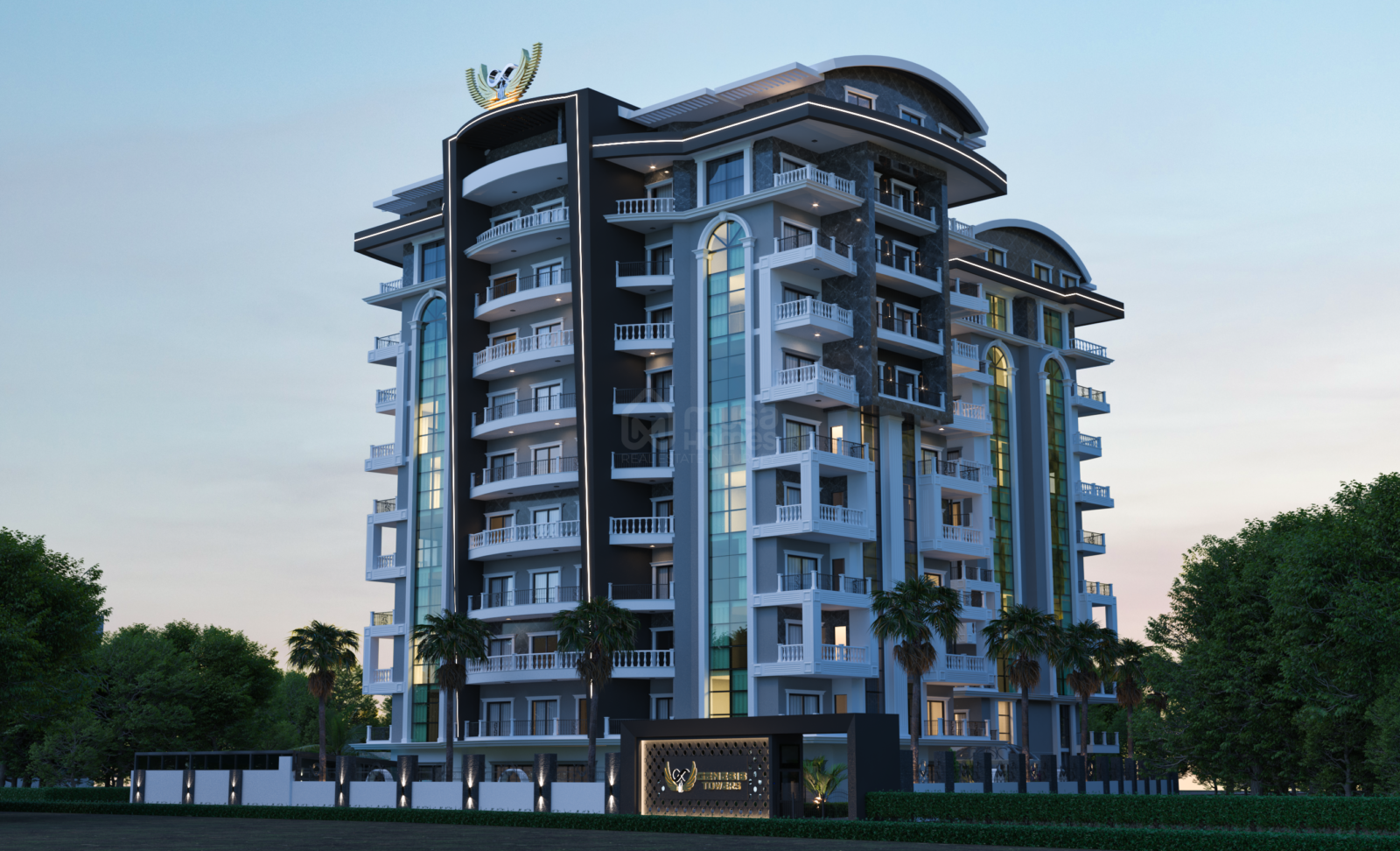 GENESİS TOWER. New Project with 1+1, 2+1, 3+1 Apartments in Center of Alanya