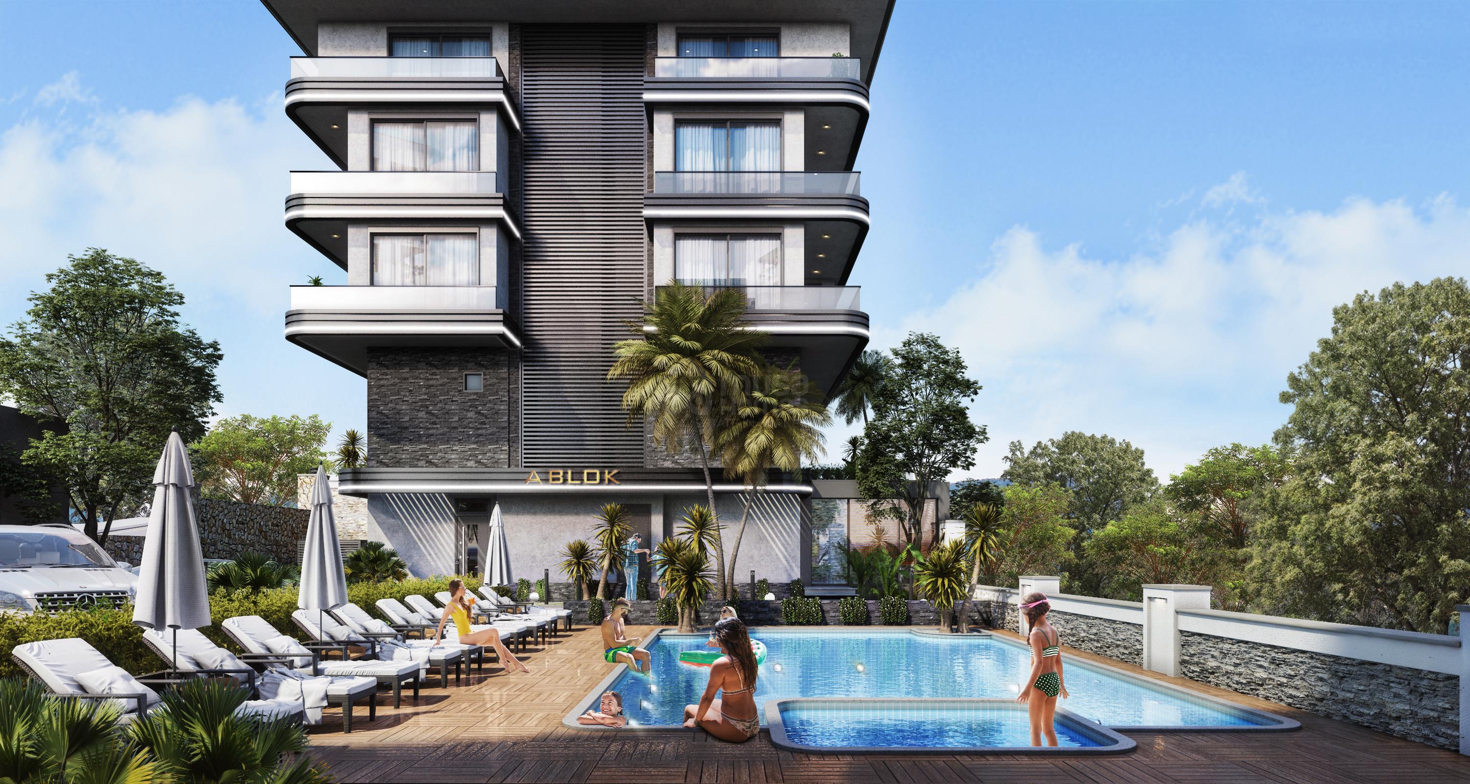 PARK POİNT. New Project with 1+1, 2+1 and 3+1 Duplex Apartments in Oba, Alanya
