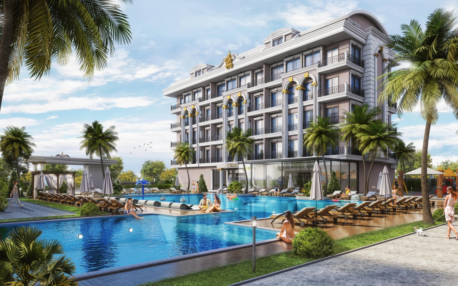VOYAGE DELUXE New Project with 1+1, 2+1, 3+1, 4+1 flat types in Oba, Alanya