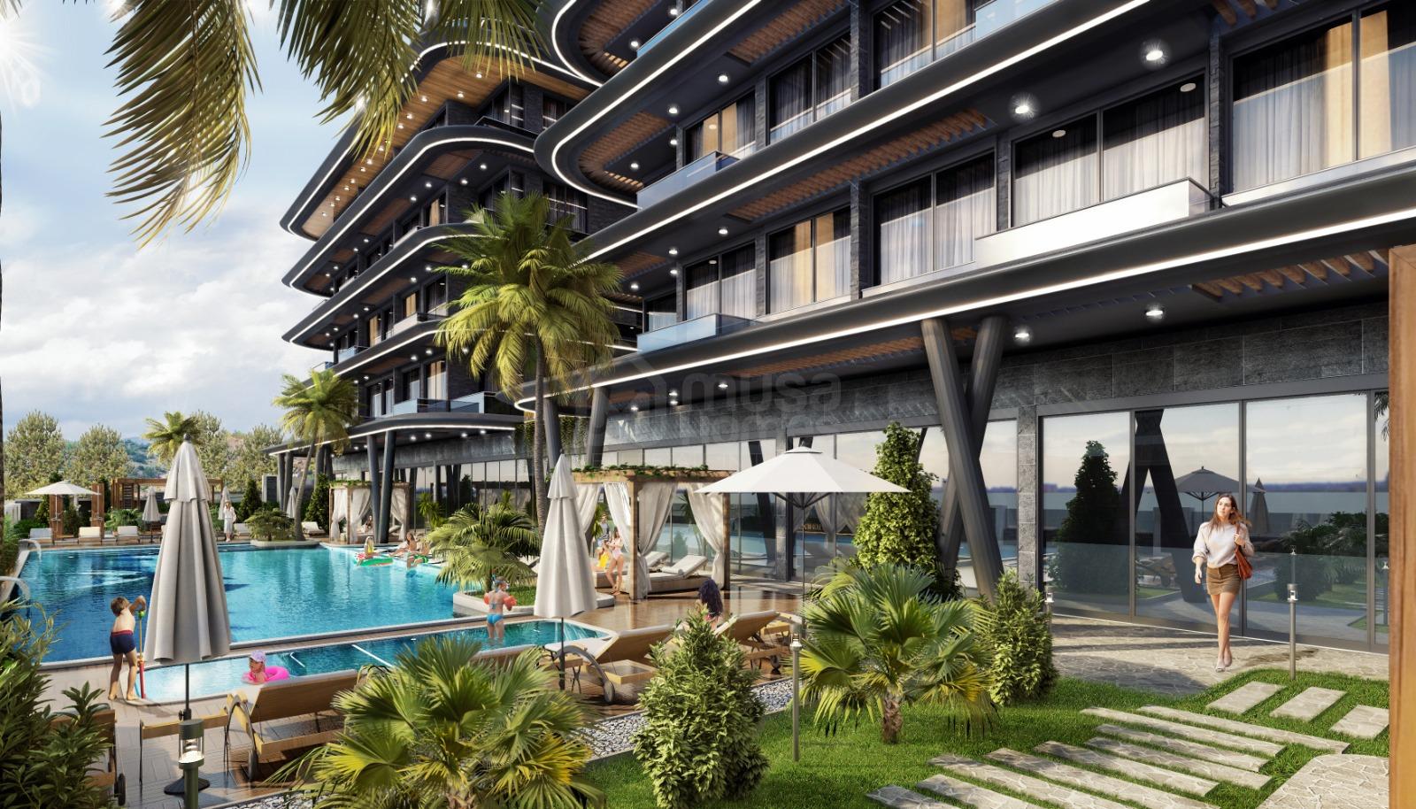 MİLANO RESİDENCE New Project with 1+1, 2+1 and 3+1 Duplex Apartments in Hasbahce, Alanya