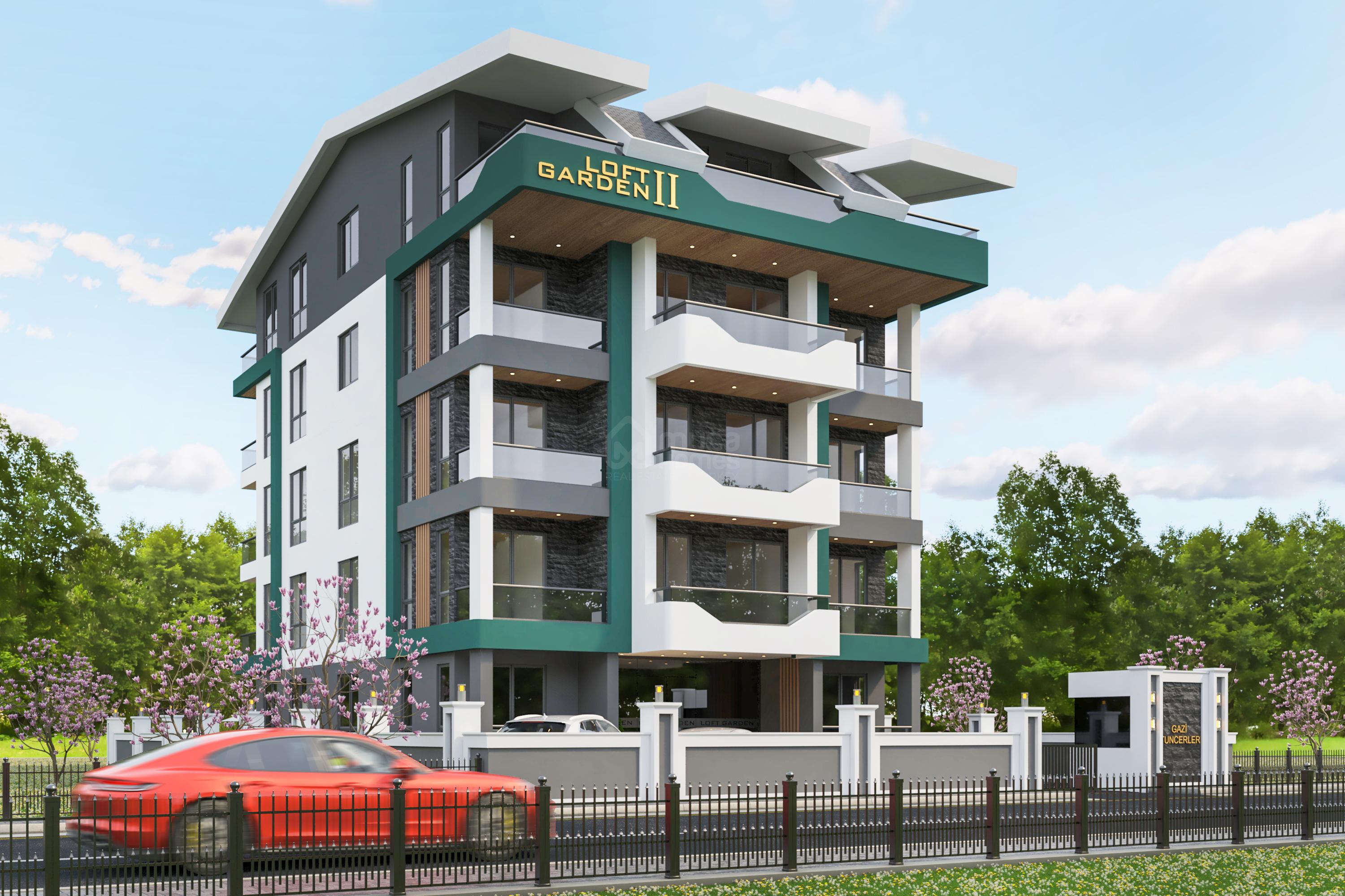 LOFT GARDEN 2. New Project with 1+1, 2+1, 3+1 and 4+1 Apartments in Gazipaşa, Alanya