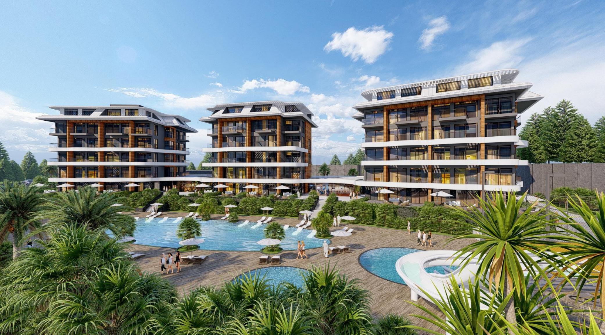 KAVİ VELUX. New Project with 1+1, 2+1 and 3+1 Duplex Apartments in Kargıcak, Alanya