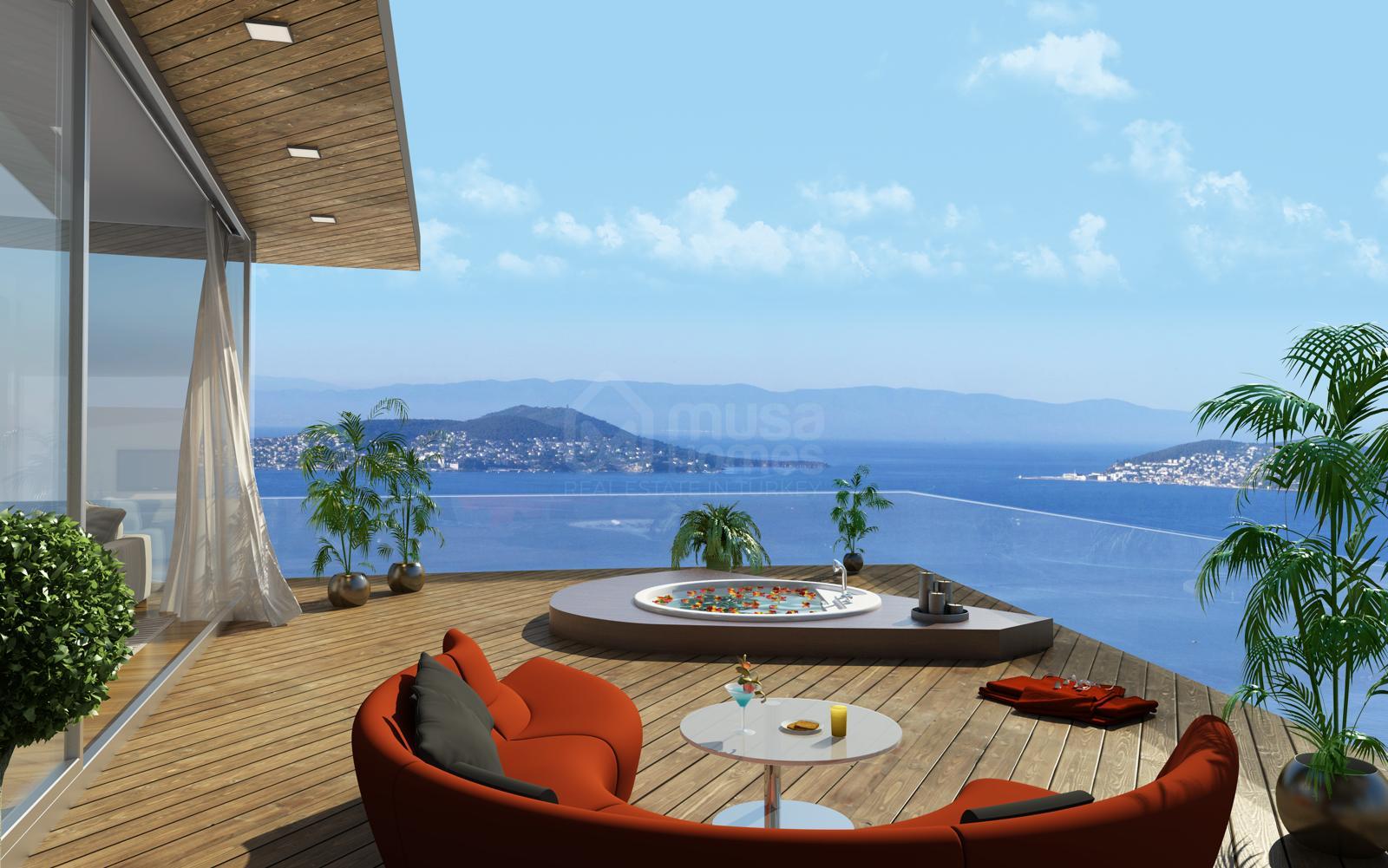 New Project with 2+1 with terrace and 3+1 with terrace Apartments in Kartal, Istanbul