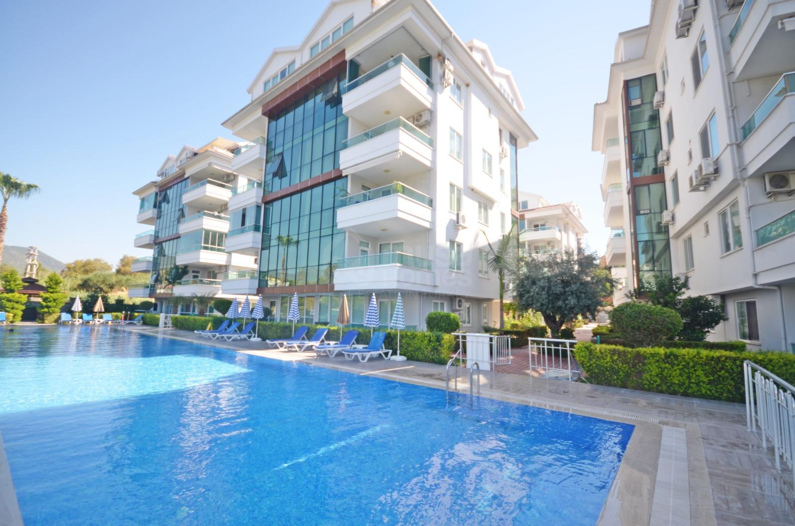 TOPRAK RİVER STAR RESİDENCE Furnished 1+1 apartment close to the sea in Kestel id 4630