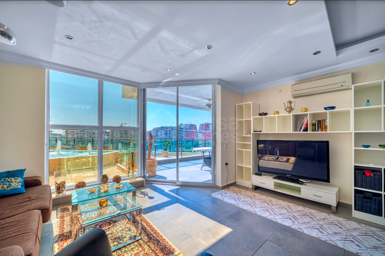1+1 furnished apartment in Cikcilli, Alanya