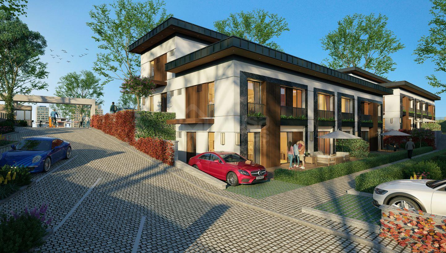 New Project with 5,5+1 open dublex and triblex Villas in Bahçeşehir Istanbul