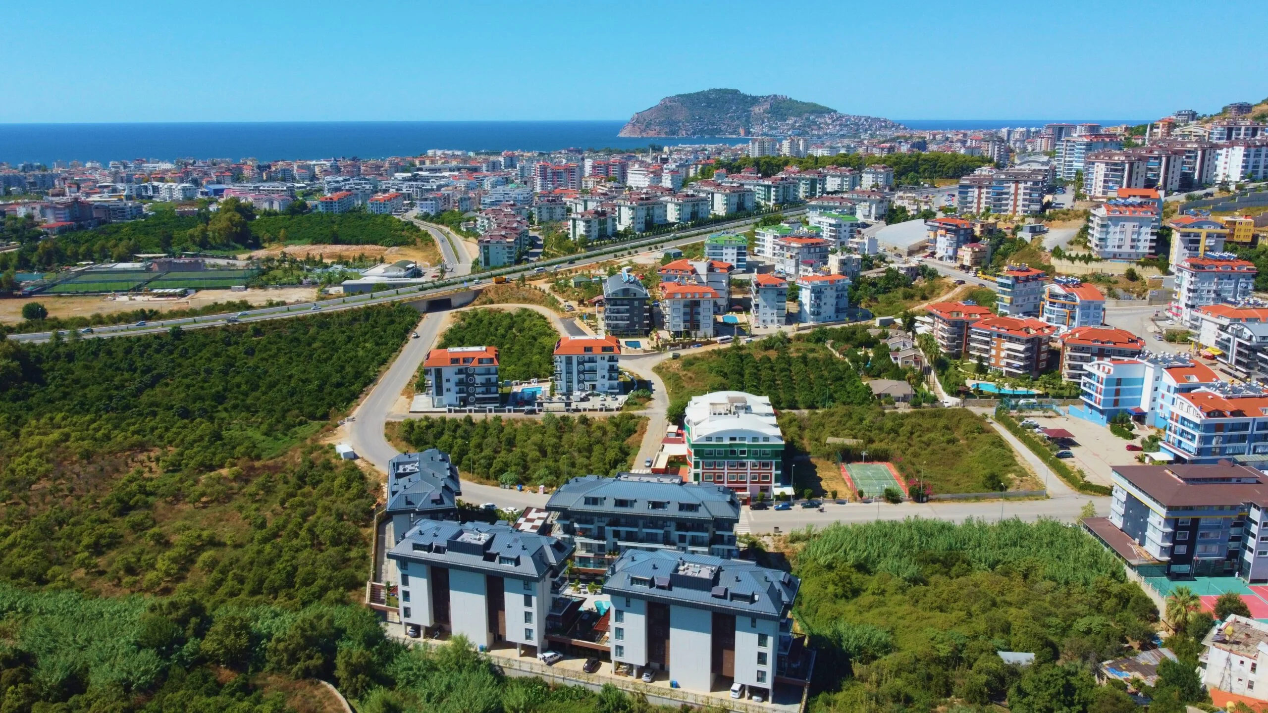 GREEN LİFE OBA Furnished 2+1 apartment in Oba id 7429